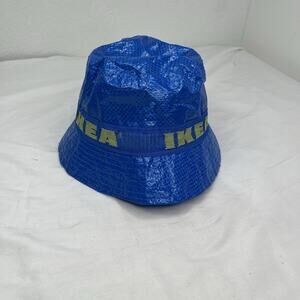 Ikea Blue Bucket Hat, spell out logo, one size, lined, outdoor, flea market